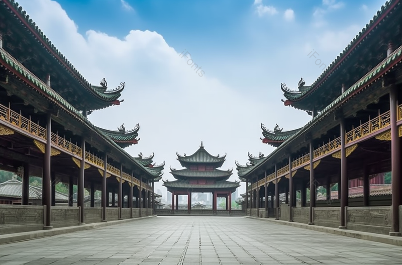当地古建筑牌楼房屋背景,高清,摄影图,摄影图片,图片大全,摄影图免费下载